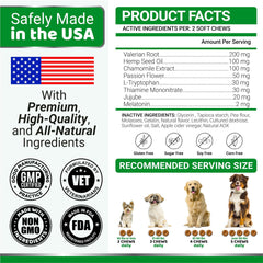 Hemp Calming Chews for Dogs – Natural Anxiety Relief, 170 Chicken Flavor Chews