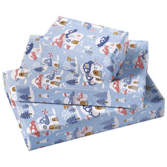 RUSPEPA Christmas Wrapping Paper Roll - Mini Roll - Christmas Mushroom House Pattern Great for Christmas Holiday and Party - 17 Inches X 32.8 Feet