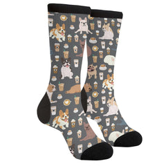 MOLIAN Dachshund Dogs Socks for Men Women Novelty Crew Socks Funny Crazy Stockings Gifts