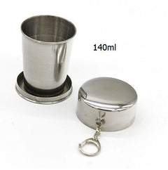 Collapsible Stainless Steel Travel Cup - Portable Design