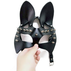 Black PU Leather Couples' Blindfold