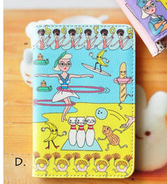 Cartoon Print Passport Organizer Wallet