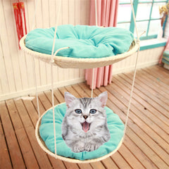 Cat Hammock & Climbing Frame with Cozy Cat Bed