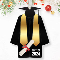 Graduation Ornaments - Graduation Christmas Ornament 2024 - Graduation Gifts for Women Daughter Granddaughter - College High School Graduation Ornament - 2 Layered Acrylic Graduation Ornament 2024