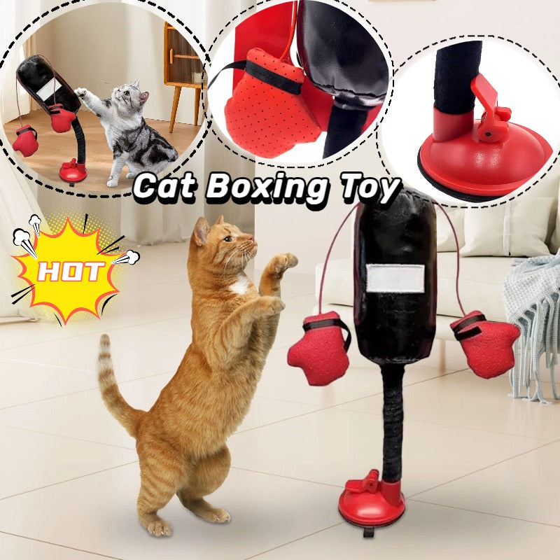 Cat Punching Bag Toy – Portable Interactive Kick & Scratch Toy for Cats