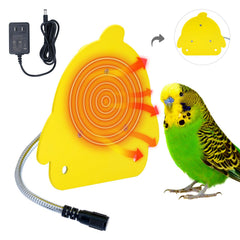 Bird Cage Heater for Parakeets Bird Heater Snuggle Up Heated Pad Bird Warmer for Parrot Parakeets Conure Bird Cage Heater Warm Bird Perch Stand Birds Cage Accessories and Supplies (Yellow)