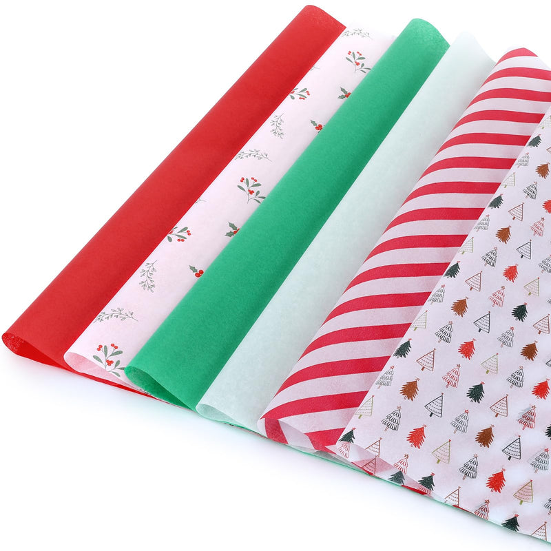 LOADSFUN Christmas Tissue Paper for Gift Bags 120 Sheets 19.5