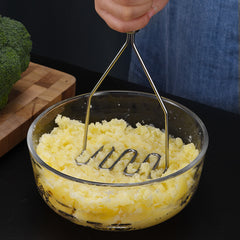 Manual Potato Masher, Round Hole or Wavy Style