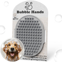 Dog Bath Brush - Silicone Grooming and Shedding Brush for Dogs & Cats Puppy Essentials Dog Shampoo Brush Pet Hair Removal Tool for Deep Clean & Massage