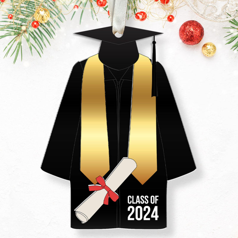 Graduation Ornaments - Graduation Christmas Ornament 2024 - Graduation Gifts for Women Daughter Granddaughter - College High School Graduation Ornament - 2 Layered Acrylic Graduation Ornament 2024