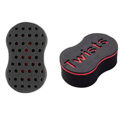 Wave-Shaped Double-Sided Sponge Hair Twist Brush