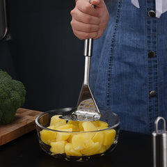 Manual Potato Masher, Round Hole or Wavy Style