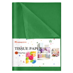NACHLYNN 90 Sheets Christmas Tissue Paper 20 x 14 inches Baby Shower Green Wrapping Tissue Paper Bulk for Gift Bags Packaging Christmas Party Decor