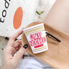 Novelty Cup Noodle Earphone Case for Apple AirPods