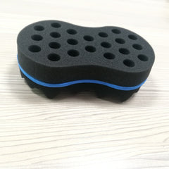 Wave-Shaped Double-Sided Sponge Hair Twist Brush