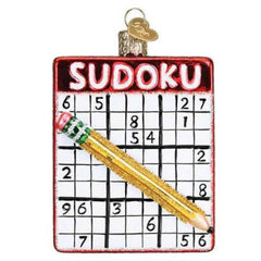 Old World Christmas Sudoku Blown Glass 2020 Unique Christmas Ornaments for Christmas Tree Decorations