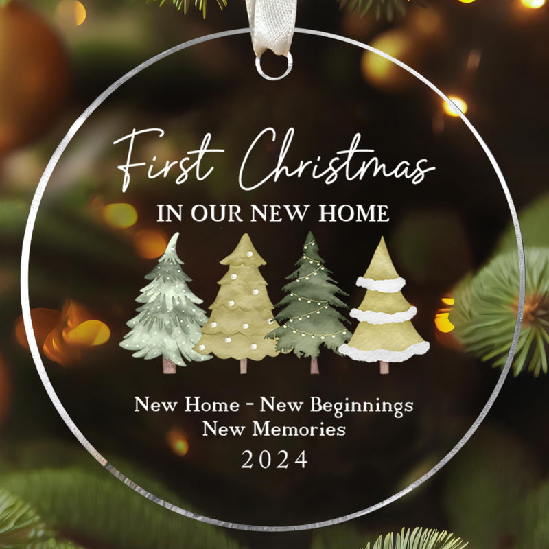 New Home Ornament 2024 - First Home Ornament 2024 Our First Home Ornament 2024 First Christmas in Our New Home 2024-1st Housewarming Gifts New Home 2024 - Acrylic New Home Christmas Ornament 2024
