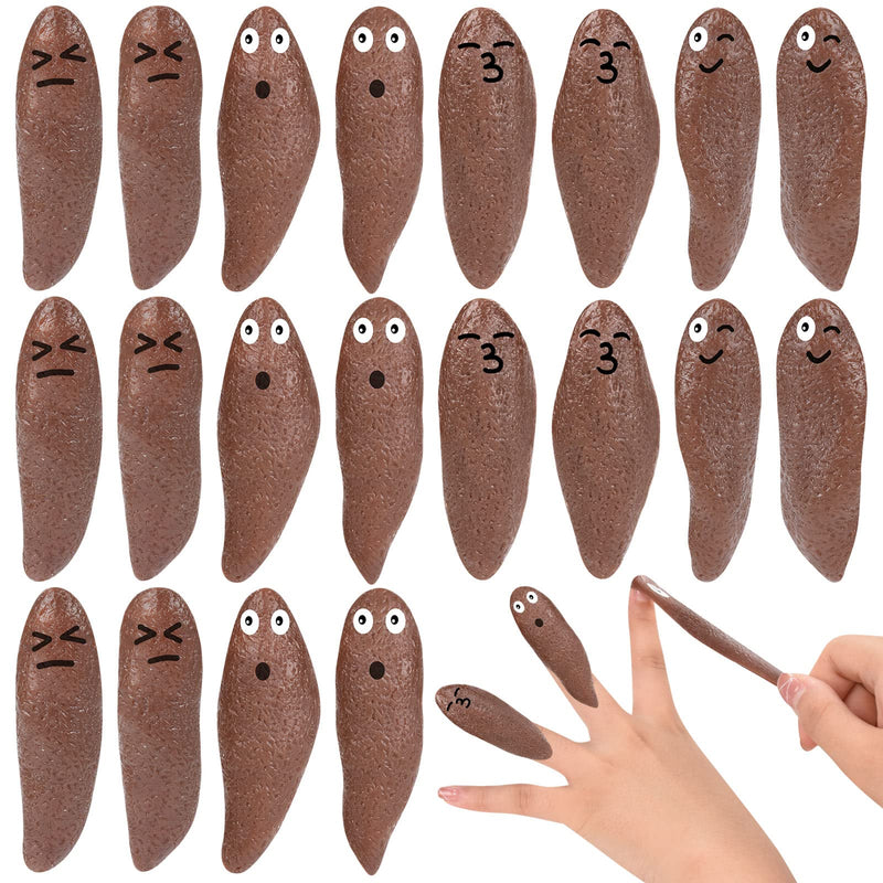 KXCOFTXI 20 Pcs Finger Slingshot Novelty Toys Toy Poop for Halloween Fake Poop for Novelty Toys and Amusements Poop for Finger Slingshot Poop Rubber Spoof Toy for School Party