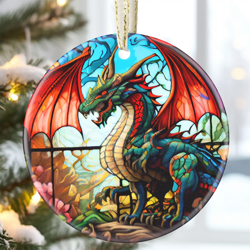 Flying Dragon Ceramic Ornament