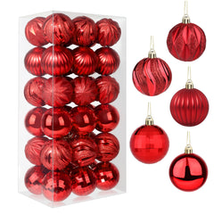 Annecy Christmas Ball Ornaments 36 PCS 2.36 Inch Christmas Tree Decoration Shatterproof Christmas Tree Hanging Baubles for Holiday Wedding Party Decoration (Red 60mm)