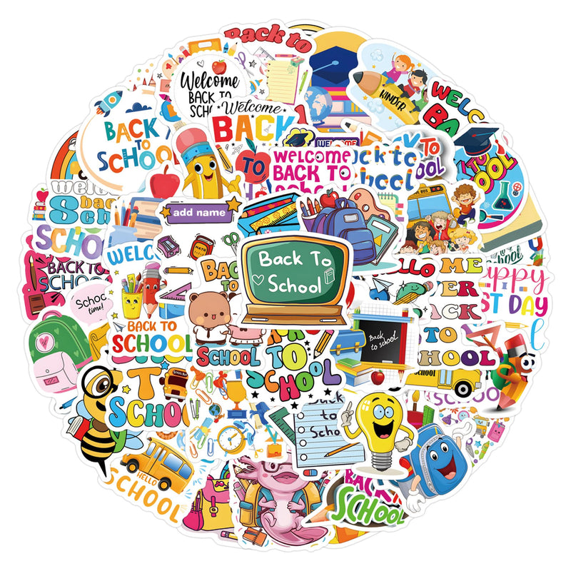 60Pcs Back to School StickersCute Cartoon Back to School DecalsKids StickersAesthetic Vinyl Stickers for Teens KidsDIY GiftDecorations DIY StickersParty Favor Stickers Pack