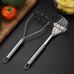 Manual Potato Masher, Round Hole or Wavy Style