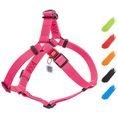 Pink Waterproof Dog Harness – Adjustable for Small Dogs (S, 16–22")