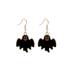 Halloween Novelty Cartoon Bat Cat Earrings for Women
