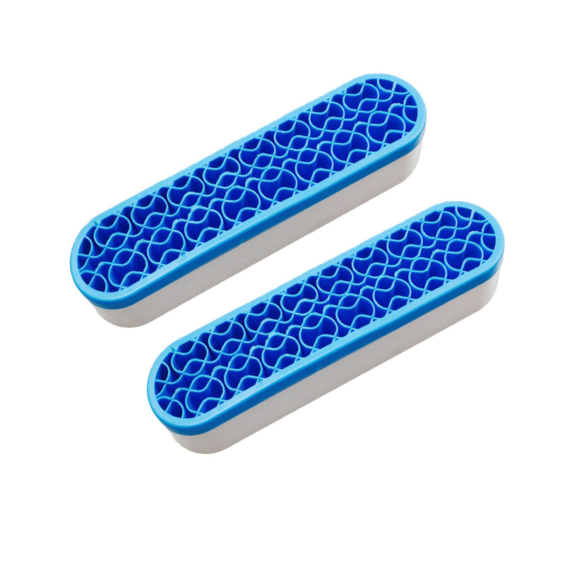 2-Piece Silicone Makeup Brush Holder Set – Blue