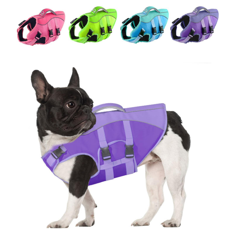 PETDSH Reflective Dog Life Jacket with Rescue Handle