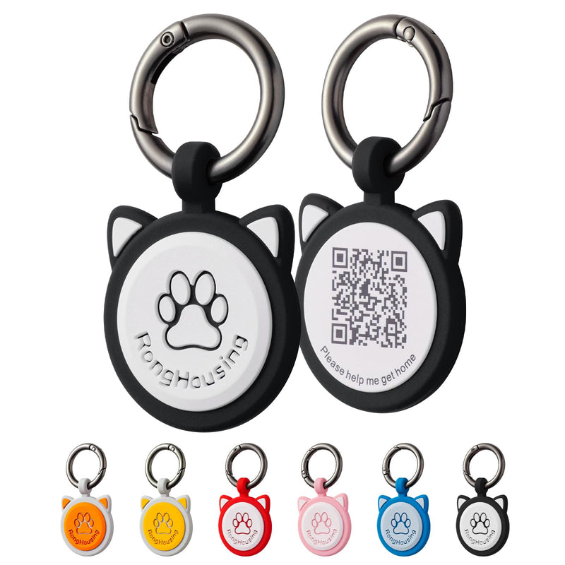 Silent Silicone Pet ID Tag | Personalized QR Code Dog & Cat Collar Tag – Custom Engraved