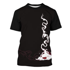 Colonghsou Anime Shirt Short Sleeve Novelty Tees Unisex Cosplay Costume Black