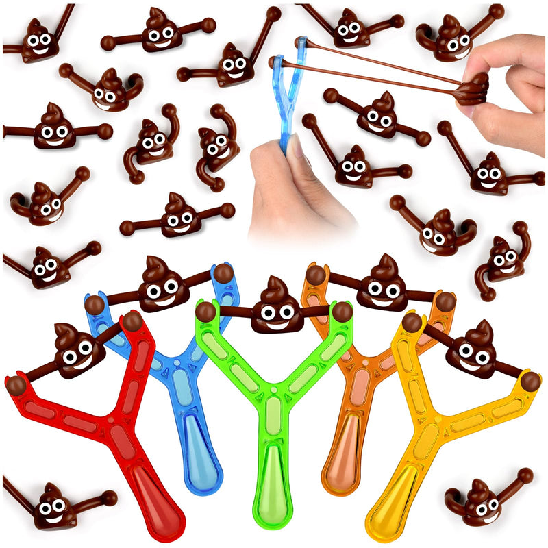 KXCOFTXI 50 Pcs Finger Slingshot Novelty Toys Toy Poop for Halloween Fake Poop for Novelty Toys and Amusements Halloween Poop Rubber Spoof Toy for School Party Friends Gathering
