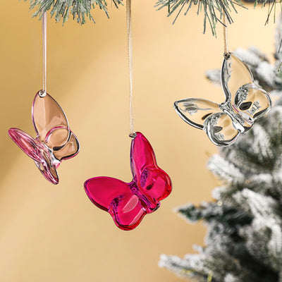 3-Piece Crystal Butterfly Ornament Set