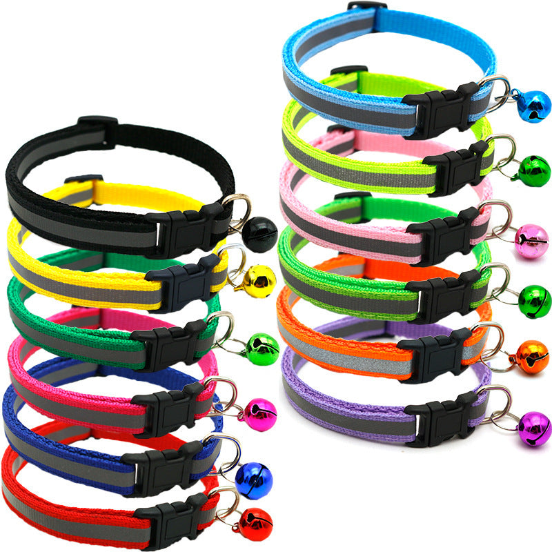 Reflective Cat Collar with Bell | Safety Collar for Cats & Kittens – 11 Colors