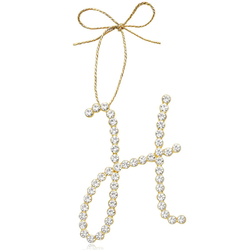 Mrchtmas 2024 Christmas Initial Ornaments | Christmas Letter H Ornaments for Christmas Tree|Hanging Christmas Ornament for Mother Best Friends Sister Wife|H-Merry Ornament