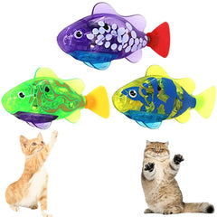 Robo Fish Cat Toy – Interactive Swimming Robot Fish with LED Light (3-Pack)
