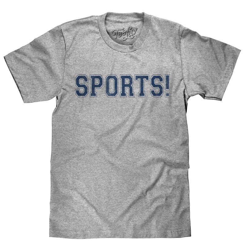 Tee Luv Mens Faded Sports Novelty T-Shirt Grey Heather XL