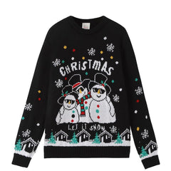 MyFav Kids Ugly Christmas Sweater Boys Funny Xmas Outfit Novelty Crewneck Pullover TopsSnowmen 14Y