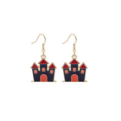 Halloween Novelty Cartoon Bat Cat Earrings for Women