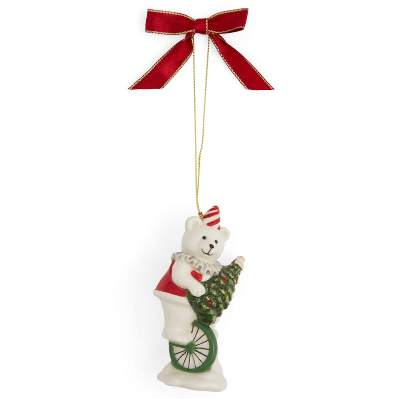 Spode Christmas Tree Carnival Bear Ornament Long-Lasting Festive Holiday Ornament for Christmas Tree& Seasonal Display - Stylish Christmas Decoration for Mantel Shelves Home Accents