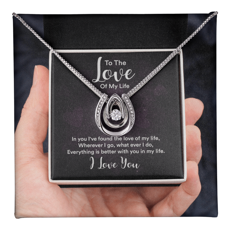 Dancing CZ Pendant Necklace – White Gold Plated Soulmate Gift