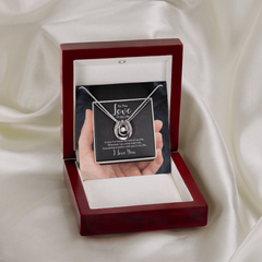 Dancing CZ Pendant Necklace – White Gold Plated Soulmate Gift