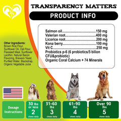 Dog Anti Itch Allergy Relief Chews Dry Itchy Skin Hot Spot Treatment with Omega3
