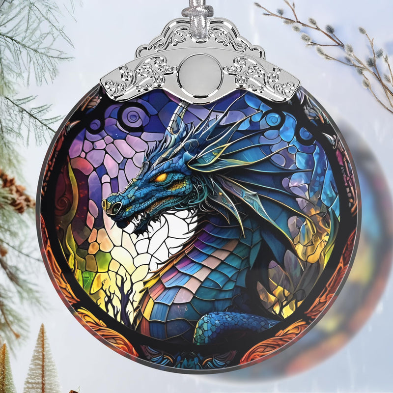 Dragon Glass Christmas Ornament