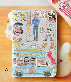 Cartoon Print Passport Organizer Wallet