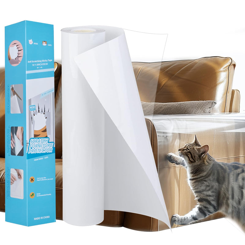 Cat Scratch Furniture Protector | Clear Self-Adhesive Roll 118