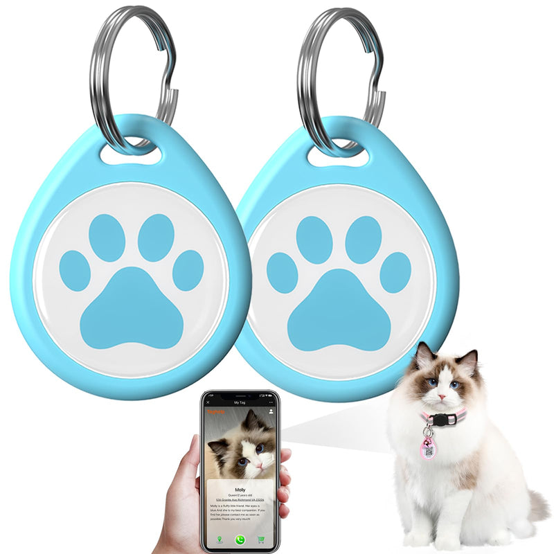 2-Pack QR Code Pet ID Tags | Personalized Dog & Cat Collar Tags with Instant Location Alerts