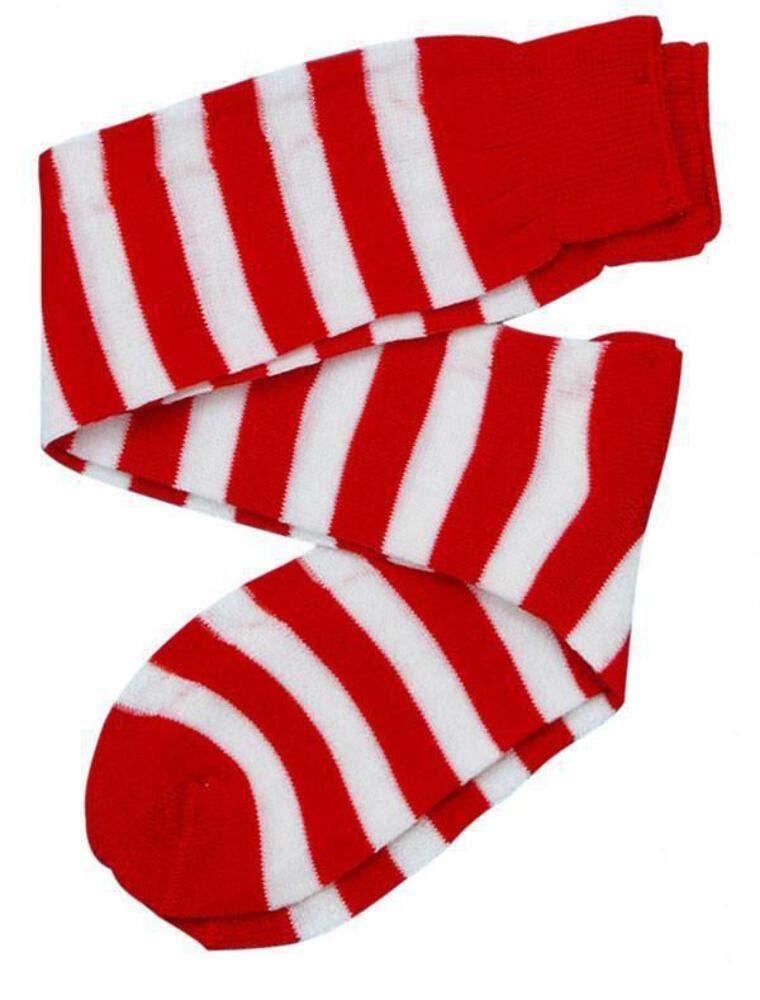 Forum Novelties Womens Novelty Red Striped Knee Socks White/Red One Size