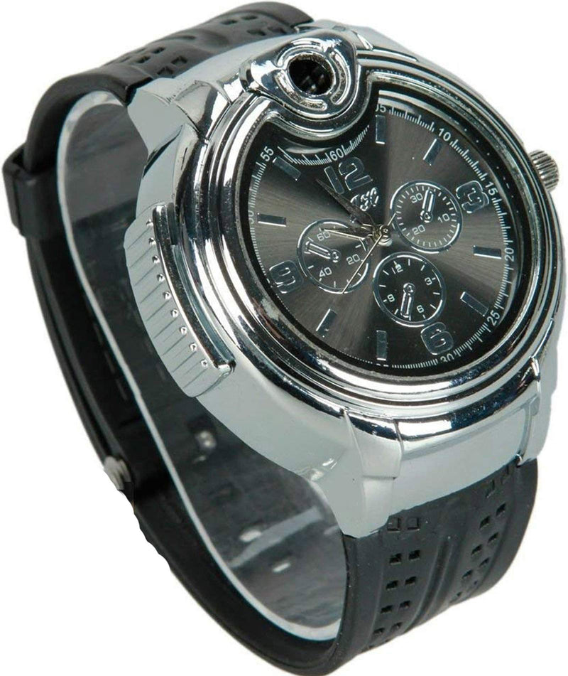 Findtime Cigarette Lighters Cool Unique Cigar Lighter Watch for Men Novelty Refillable Butane